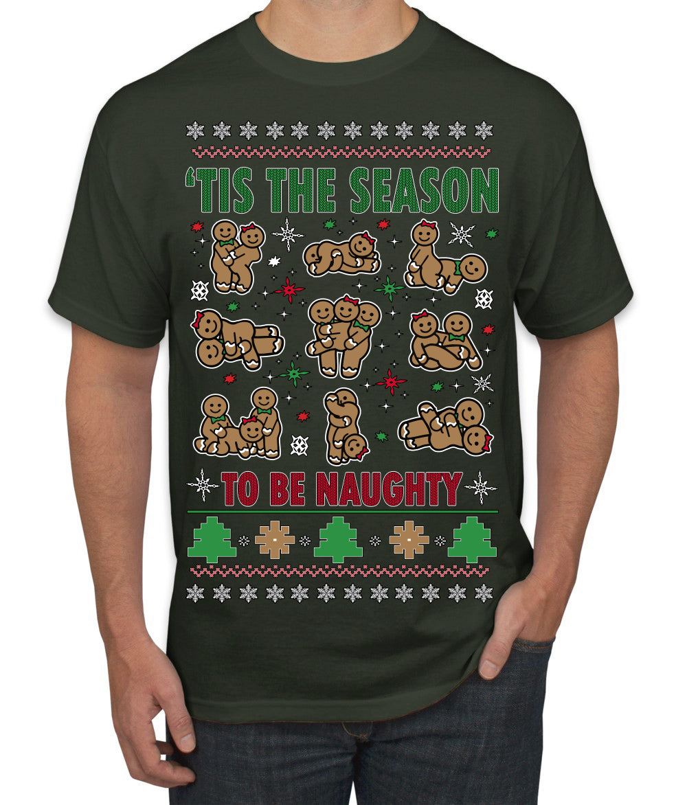 Tis' The Season To Be Naughty Unisex Ugly Christmas Sweater Men's T-Shirt