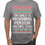 I'm Only A Morning Person on December 25th Ugly Christmas Sweater Men's T-Shirt