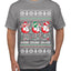 Holiday Spirits Drink Drank Drunk Snowmen Ugly Christmas Sweater Men's T-Shirt