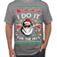 I Do It for the Hos Funny Santa Claus Ugly Christmas Sweater Men's T-Shirt