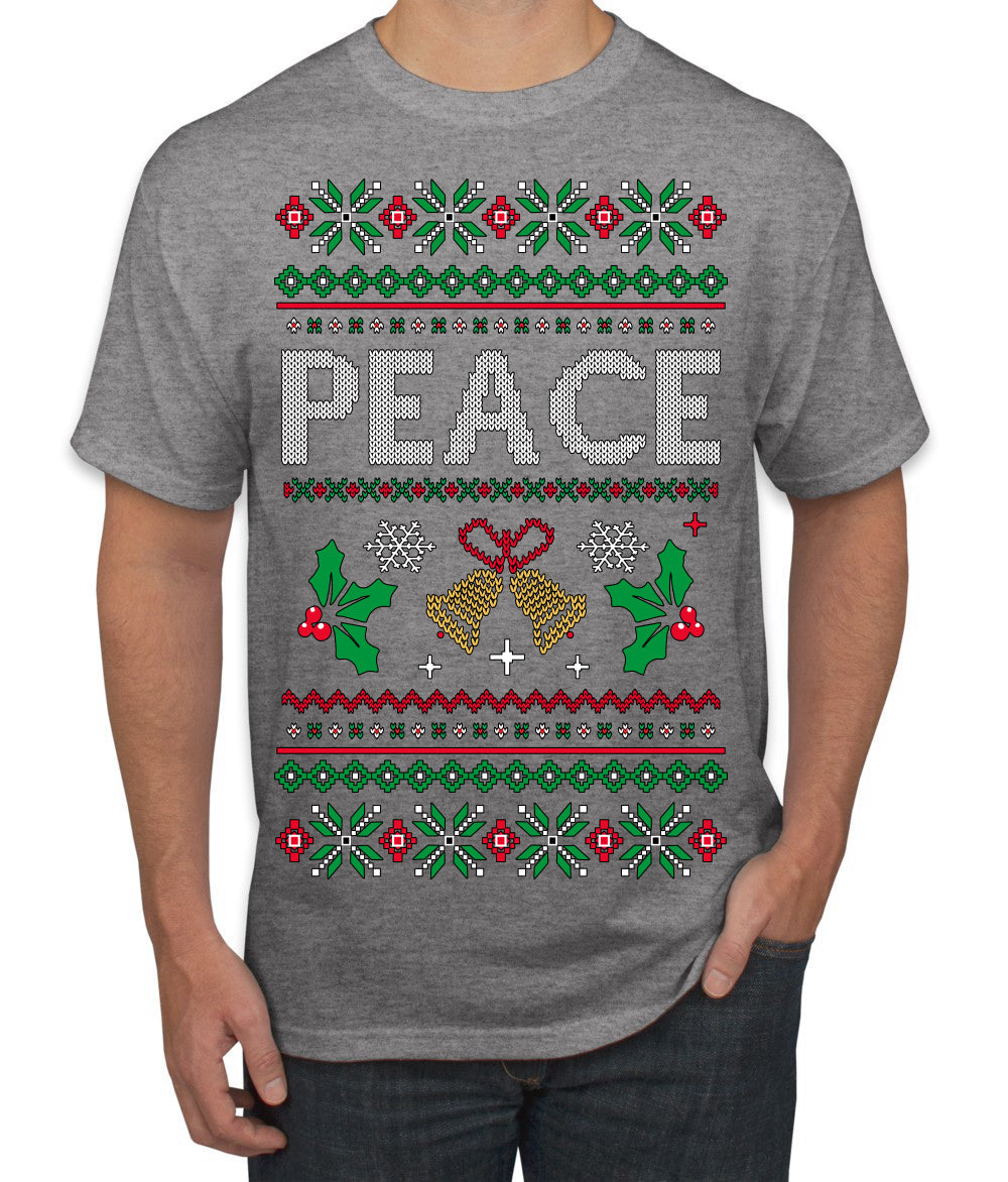 Peace Ugly Christmas Sweater Men's T-Shirt