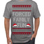 Forced Family Fun, Xmas Holiday Funny Ugly Christmas Sweater Men's T-Shirt