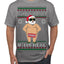 Ask Your Mom If I'm Real Funny, Funny Dirty Inappropriate Censored Santa Claus Ugly Christmas Sweater Men's T-Shirt