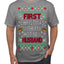 First Christmas With My Hot New Husband Classic Newlywed Ugly Christmas Sweater Men's T-Shirt