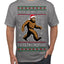 Merry Christmas Ya Filthy Humans Funny Sasquatch Bigfoot Ugly Christmas Sweater Men's T-Shirt