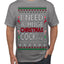 I Need a Huge Christmas Cocktail Funny Dirty Joke Drinking Ugly Christmas Sweater Men's T-Shirt