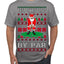 Best Christmas By Par Funny Santa Golfing Pun Sports Golf Ugly Christmas Sweater Men's T-Shirt