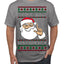 Santa Knows You've Been a Dumb Bitch Funny Vulgar Dirty Ugly Christmas Sweater Men's T-Shirt