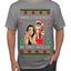 Santa the Plug Hos In This House  Ugly Christmas Sweater Men's T-Shirt