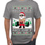 No Lift No Gift Fitness Workout Santa Ugly Christmas Sweater Men's T-Shirt
