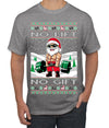 No Lift No Gift Fitness Workout Santa Ugly Christmas Sweater Men's T-Shirt