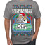 Santa Game Show I'd Like To Solve the Puzzle Wheel Ugly Christmas Sweater Men's T-Shirt