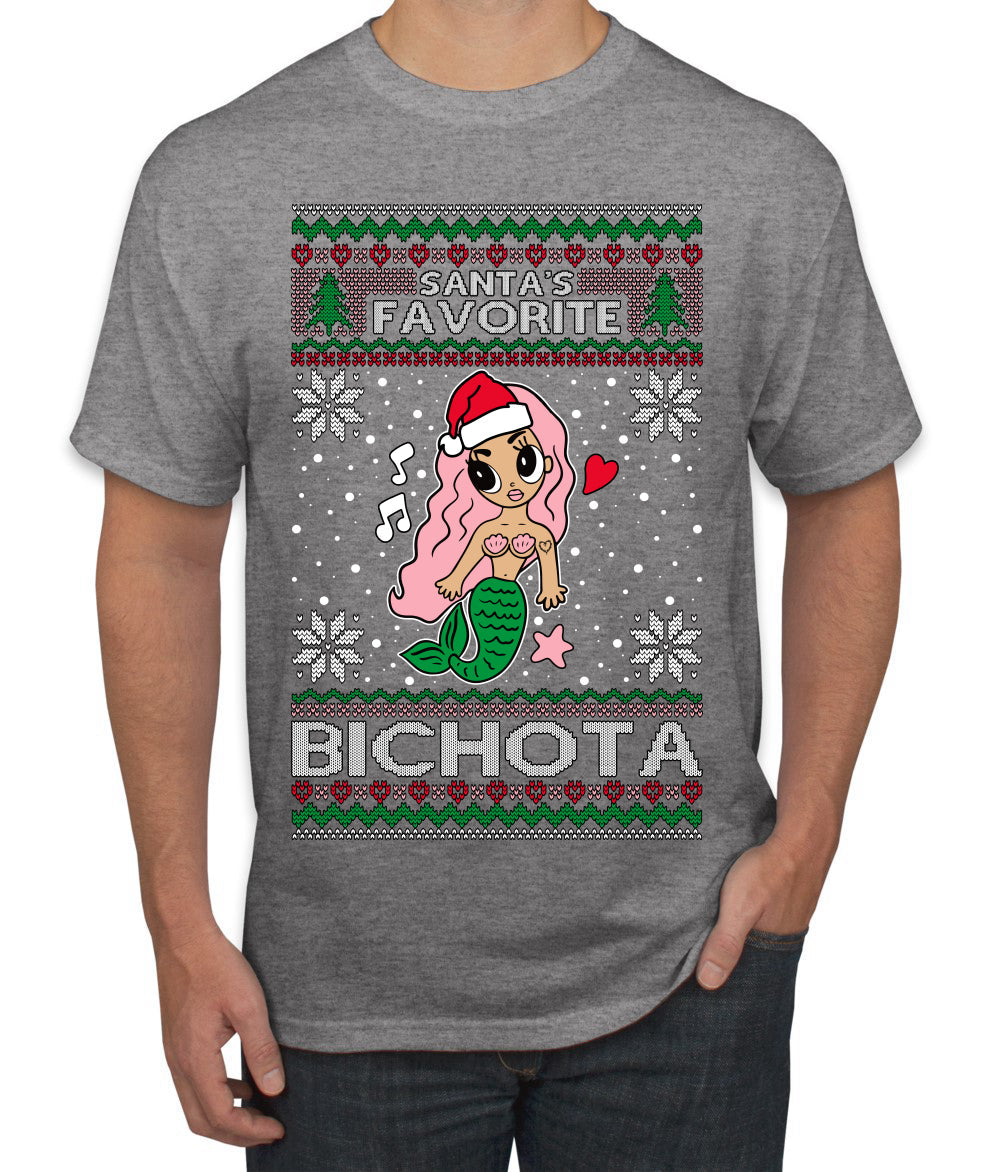 Christmas Karol Santa's Favorite Bichota Ugly Christmas Sweater Men's T-Shirt