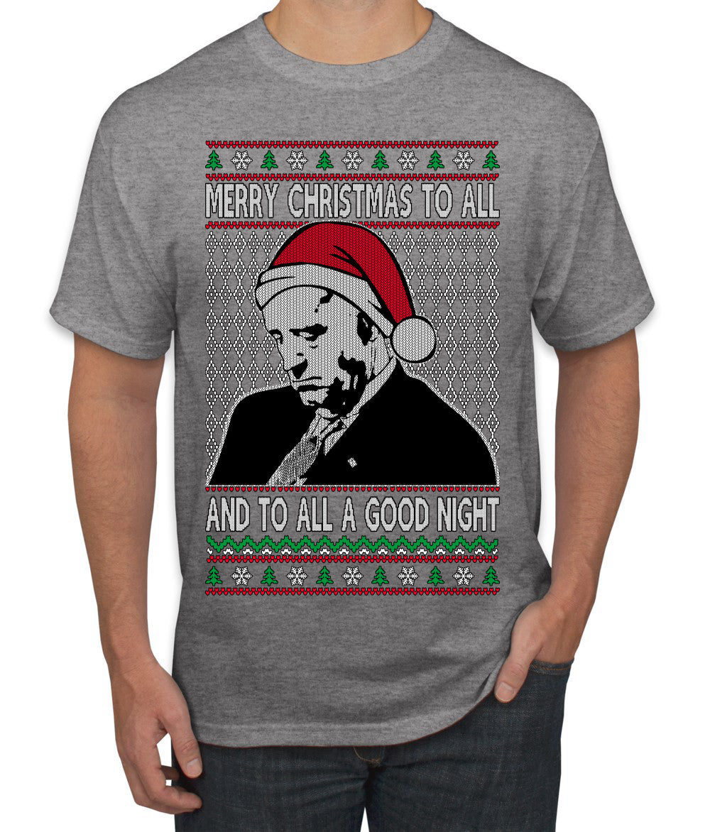 Sleepy Joe Merry Xmas To All And All A Good Night Ugly Christmas Sweater Men's T-Shirt