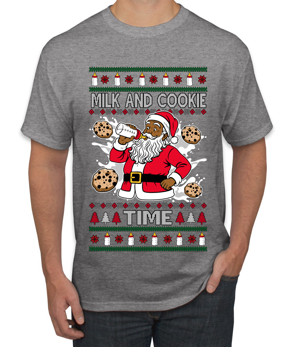 Milk And Cookie Time Christmas Sweater, Ugly Christmas Sweater Men's T-Shirt