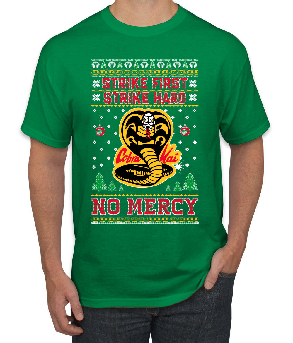 Strike First Strike Hard No Mercy Xmas Ugly Christmas Sweater Men's Graphic T-Shirt