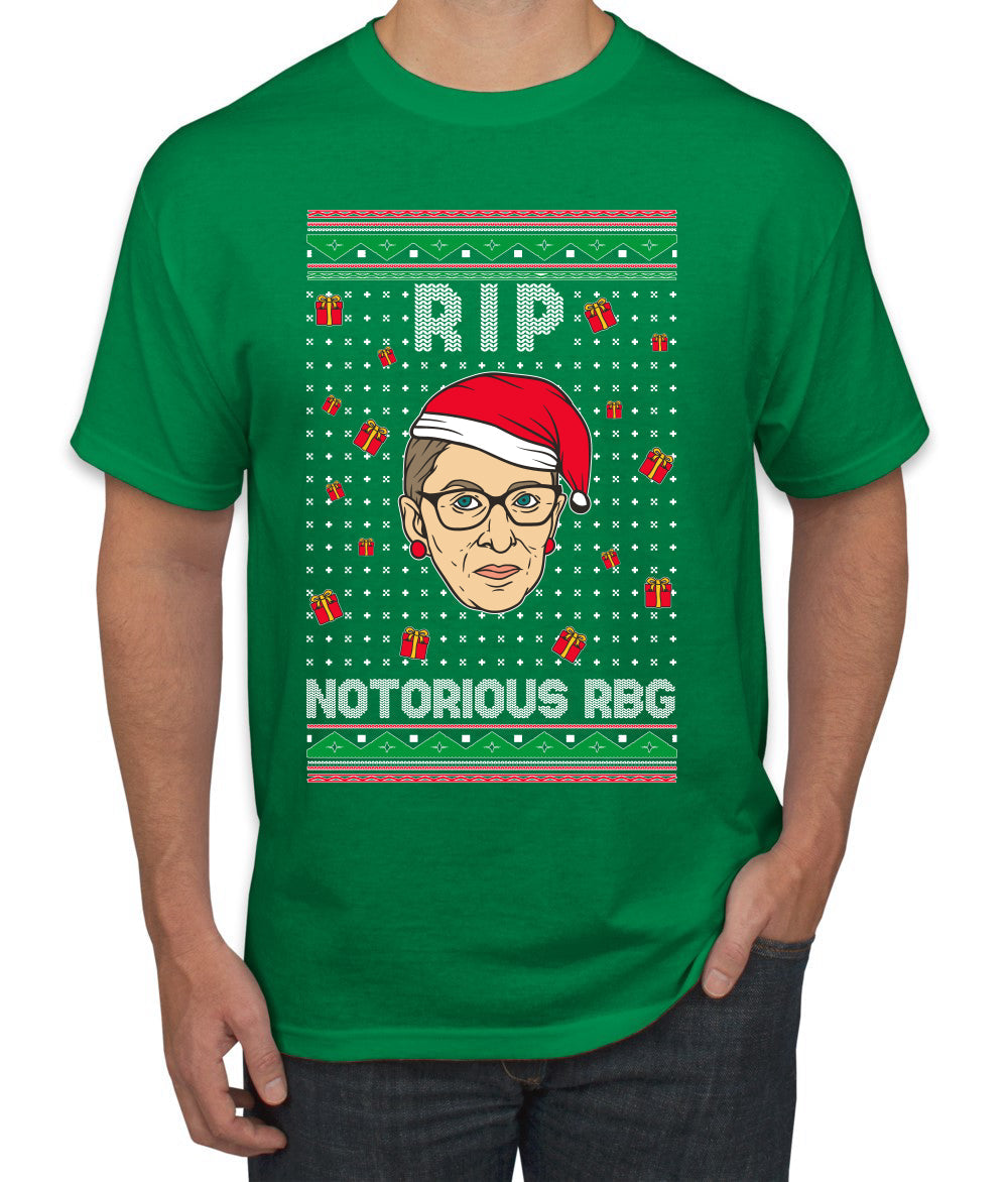 RIP Notorious RBG Ruth Bader Ginsburg Ugly Christmas Sweater Men's Graphic T-Shirt
