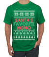 Santa's Favorite Homo Ugly Christmas Sweater Men's T-Shirt
