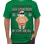 Ask Your Mom If I'm Real Funny, Funny Dirty Inappropriate Censored Santa Claus Ugly Christmas Sweater Men's T-Shirt