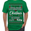 Serial Killer Docs or Christmas Movies Slaying Sleighing Ugly Christmas Sweater Men's T-Shirt