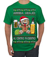 Arriba Abajo Al Centro Pa'Dentro Cheers to Health Salud Ugly Christmas Sweater Men's T-Shirt