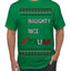 Naughty Nice Italian Funny Italians Italy Colors Ugly Christmas Sweater Men's T-Shirt