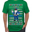 Santa Backs The Blue Pro Police Santa Claus Ugly Christmas Sweater Men's T-Shirt