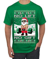 No Lift No Gift Fitness Workout Santa Ugly Christmas Sweater Men's T-Shirt