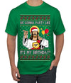 Gonna Party Like It's My Birthday Jesus Ugly Christmas Sweater Men's T-Shirt