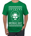 Birthday Boy Jesus Christ Ugly Christmas Sweater Men's T-Shirt