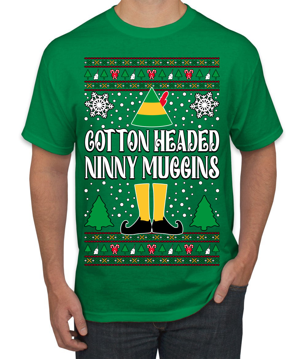 Cotton Headed Muggins Christmas Movie Quote  Ugly Christmas Sweater Men's T-Shirt