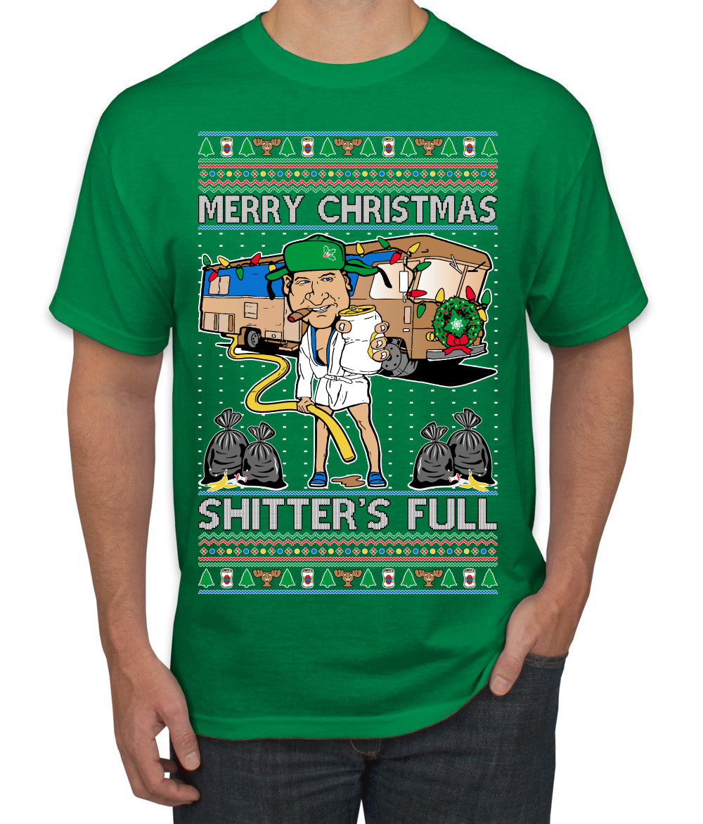 Merry Christmas Shitter's Full Ugly Christmas Sweater Men's T-Shirt