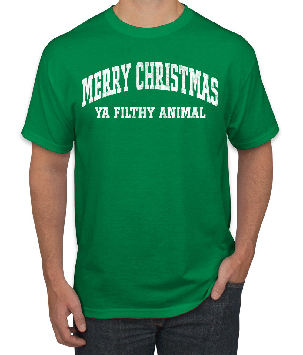 Vintage Movie Quote Merry Christmas Filthy Animal Christmas Men's T-Shirt