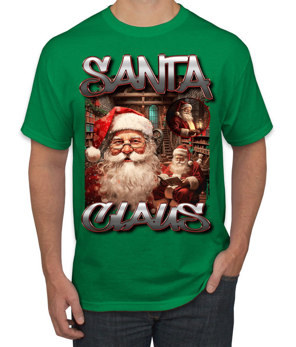 Santa Claus Bootleg Rap Music Style Ugly Christmas Sweater Men's T-Shirt