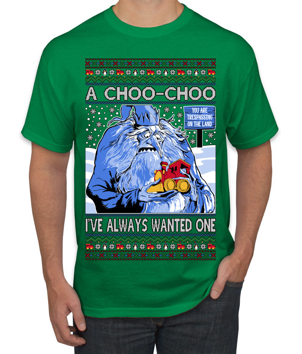 A Choo Choo I've Always Wanted One Winter Warlock Movie Ugly Christmas Sweater Men's T-Shirt