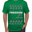 Freedom, Charlie Kirk Political Activist, Right Wing, Ugly Christmas Sweater Men's T-Shirt