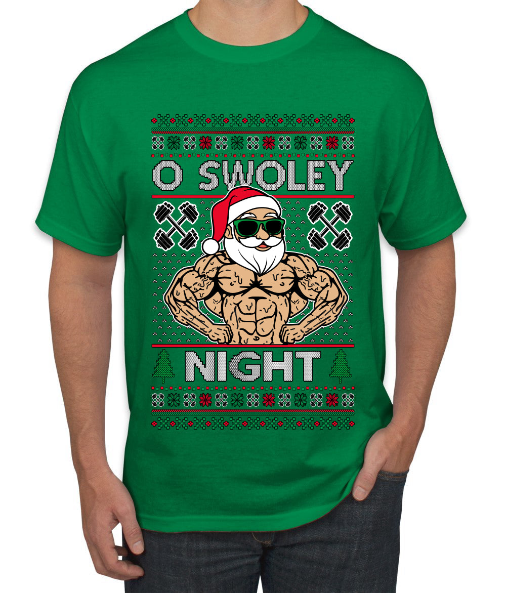 O Swoley Night, Exercise and Fitness Enthusiast, Ugly Christmas Sweater Men's T-Shirt