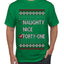 Naughty Nice 41, Simple List, Ugly Christmas Unisex Sweater, Funny Meme, Ugly Christmas Sweater Men's T-Shirt