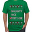 Funny Meme List Naughty, Nice, 41, Ugly Christmas Sweater Men's T-Shirt