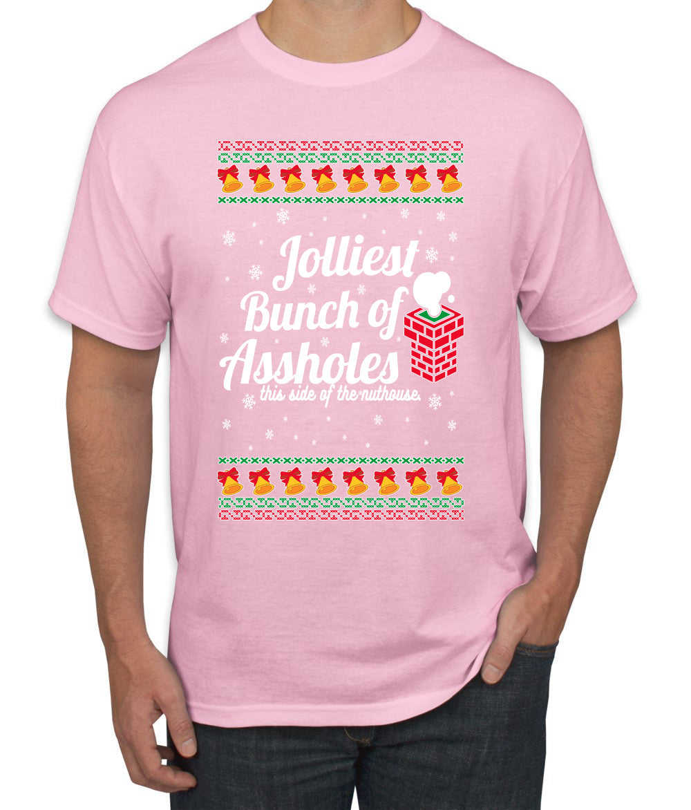 Jolliest Bunch of Assholes Xmas Movie Ugly Christmas Sweater Men's Graphic T-Shirt
