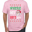 Where my Hos At Santa Funny Ugly Christmas Sweater Men's Graphic T-Shirt