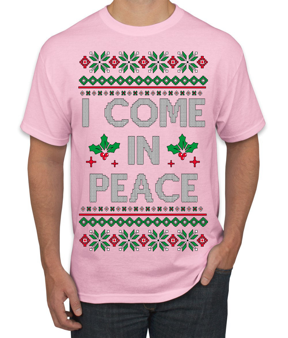 I Come in Peace Ugly Christmas Sweater Men's T-Shirt
