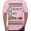 Naughty Nice Italian Funny Italians Italy Colors Ugly Christmas Sweater Men's T-Shirt