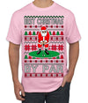 Best Christmas By Par Funny Santa Golfing Pun Sports Golf Ugly Christmas Sweater Men's T-Shirt