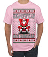 What Happens on Santa's Lap Stays on Santa's Lap, Funny Dirty X Rated Naughty Ugly Christmas Sweater Men's T-Shirt