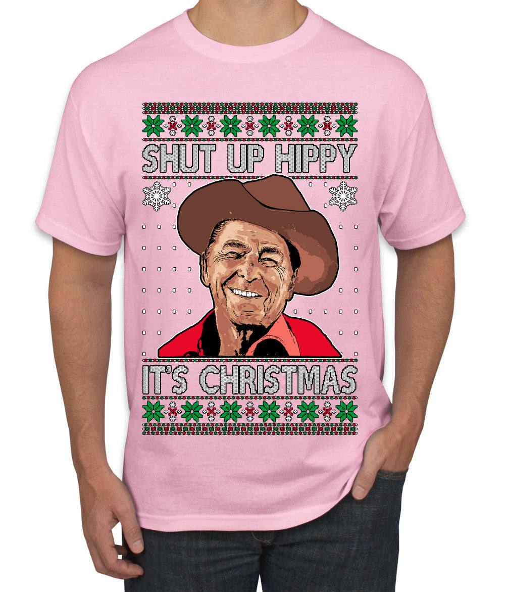 Shut Up Hippy It's Christmas Ugly Christmas Sweater Men's T-Shirt