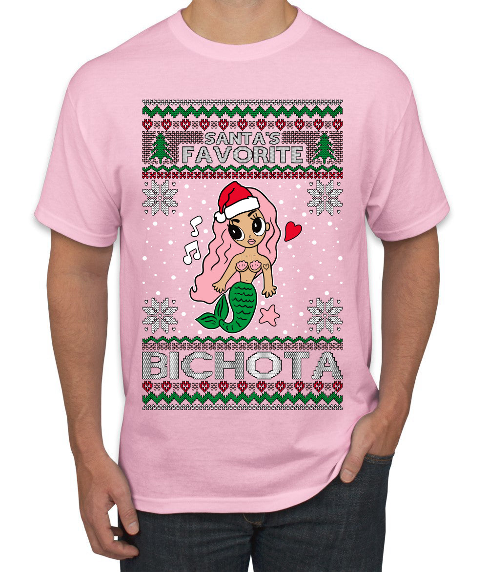 Christmas Karol Santa's Favorite Bichota Ugly Christmas Sweater Men's T-Shirt