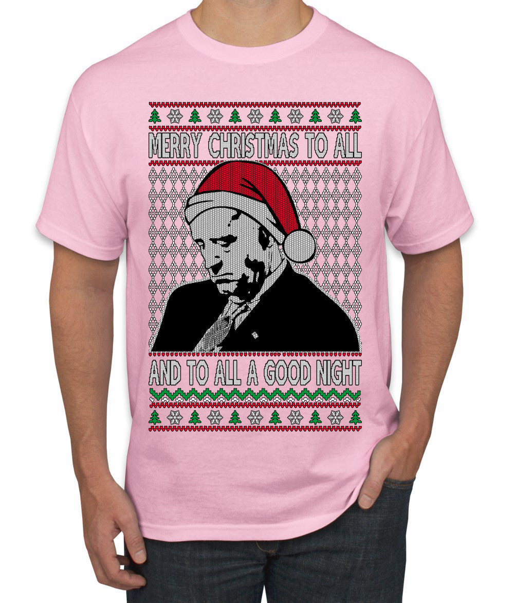 Sleepy Joe Merry Xmas To All And All A Good Night Ugly Christmas Sweater Men's T-Shirt