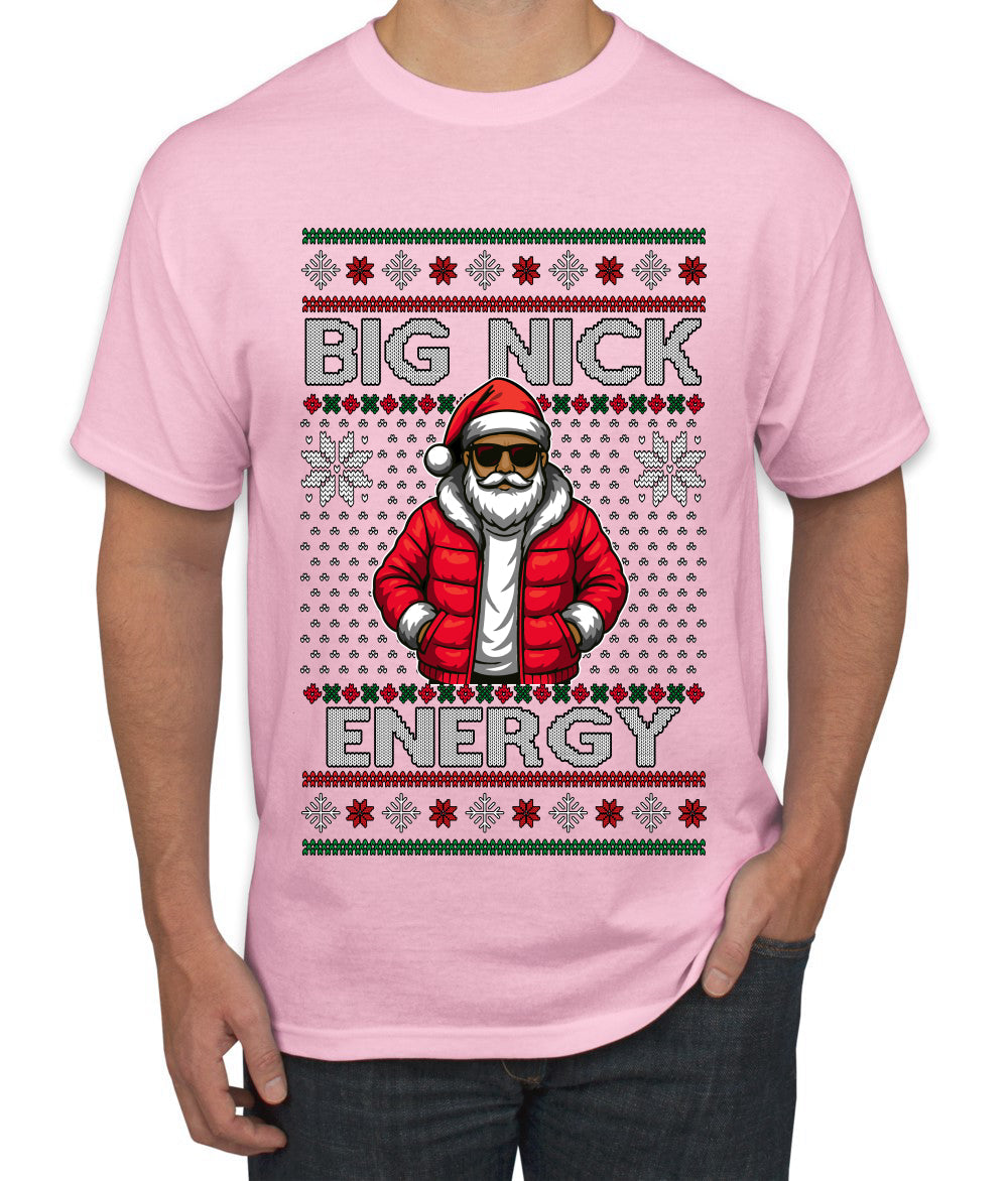 Big Nick Energy, Funny Humor, Ugly Christmas Sweater Men's T-Shirt