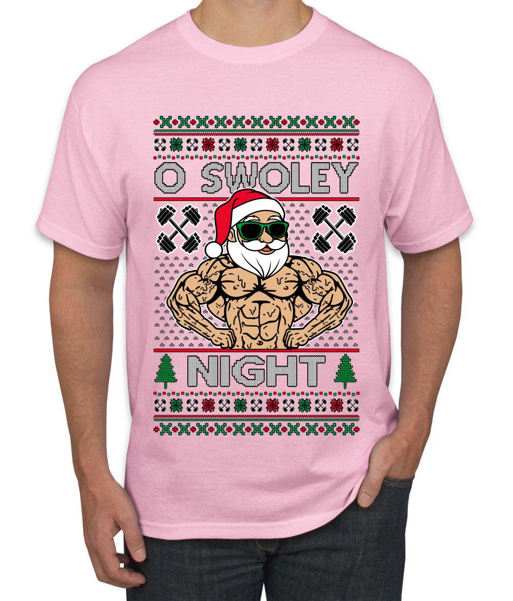 O Swoley Night, Exercise and Fitness Enthusiast, Ugly Christmas Sweater Men's T-Shirt